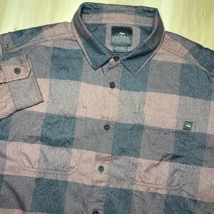 Sitka Gear Grange Flannel Shirt Men's XXL Red Brown Plaid Long Sleeve Button Up